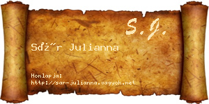 Sár Julianna névjegykártya