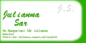 julianna sar business card